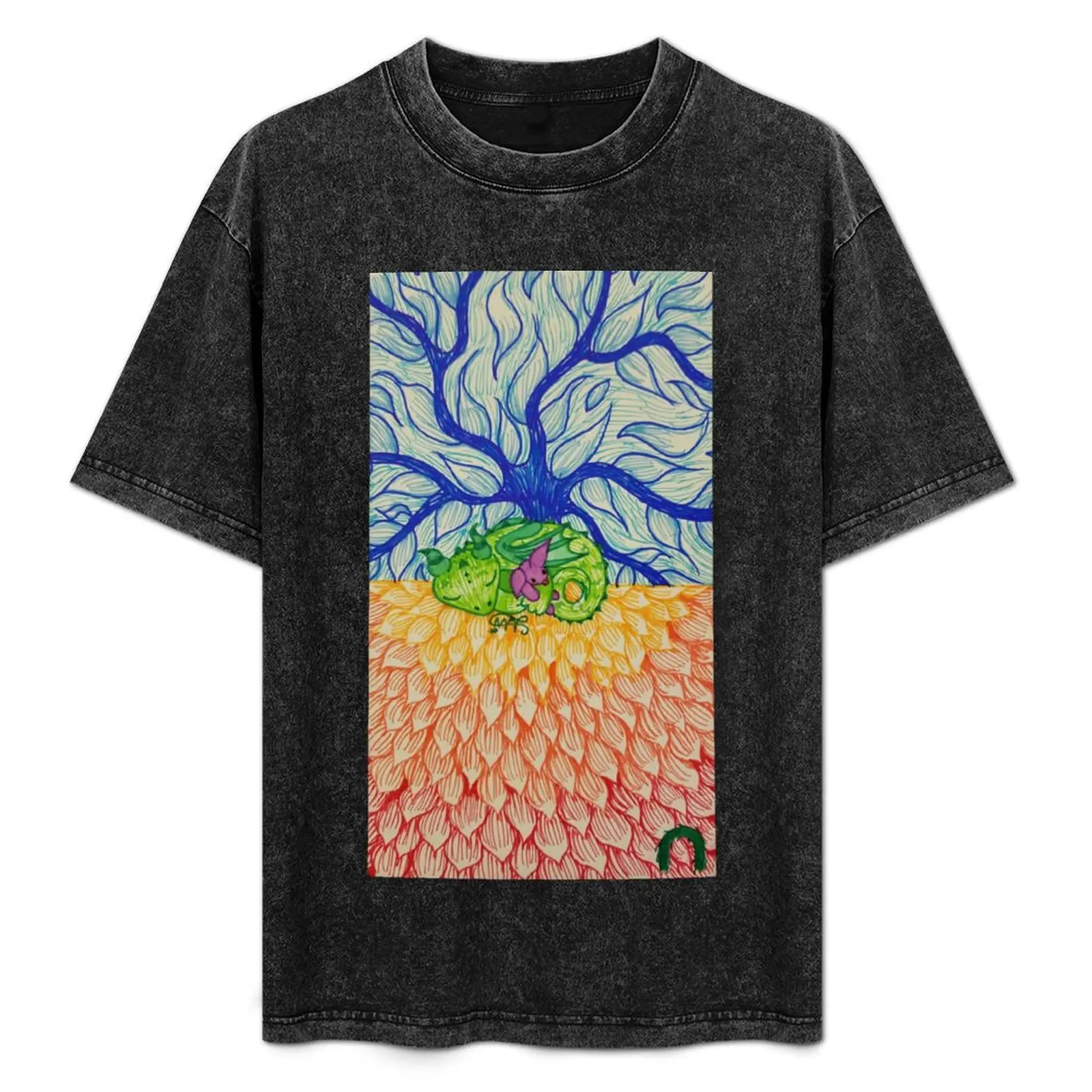 

Cuddly Dragon T-Shirt Lightweight Cooling Short Sleeve Tee