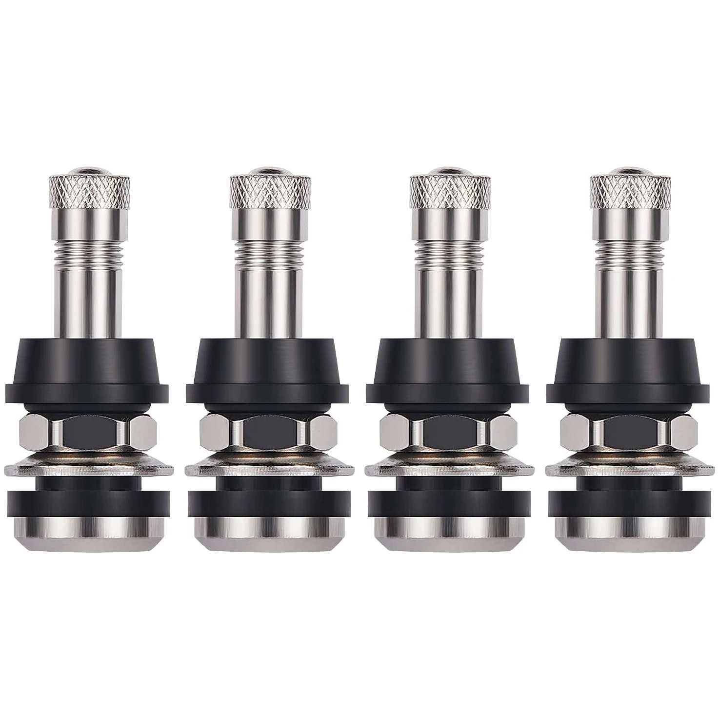 2/4Pcs Metal Valve Stems, High Pressure Tire Valve Stems Outer Mount, Bottomed All Steel Explosion-proof TR525 Vacuum Tire Valve