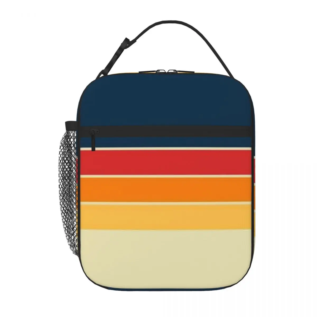 Bestselling Norwegian 70s Vintage Retro Stripes All Season Small Lunch Bag Teen School Insulated Lunch Bag