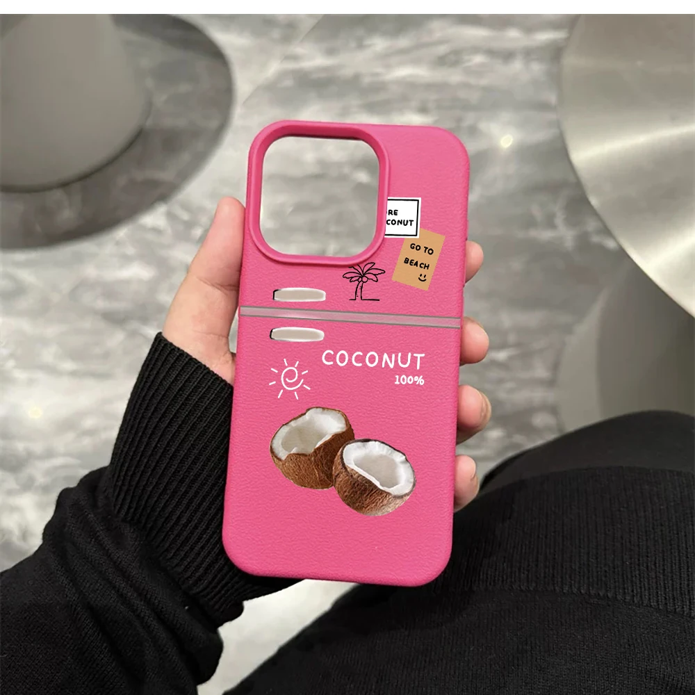 Kokosnuss-Gelee-Handyhülle für iPhone 17 16 15 14 13 12 11 Pro Max 16 15 14 Plus 17 16 15 14 13 12 Pro 17Air Silikon-Matt-Cover – Detail 11