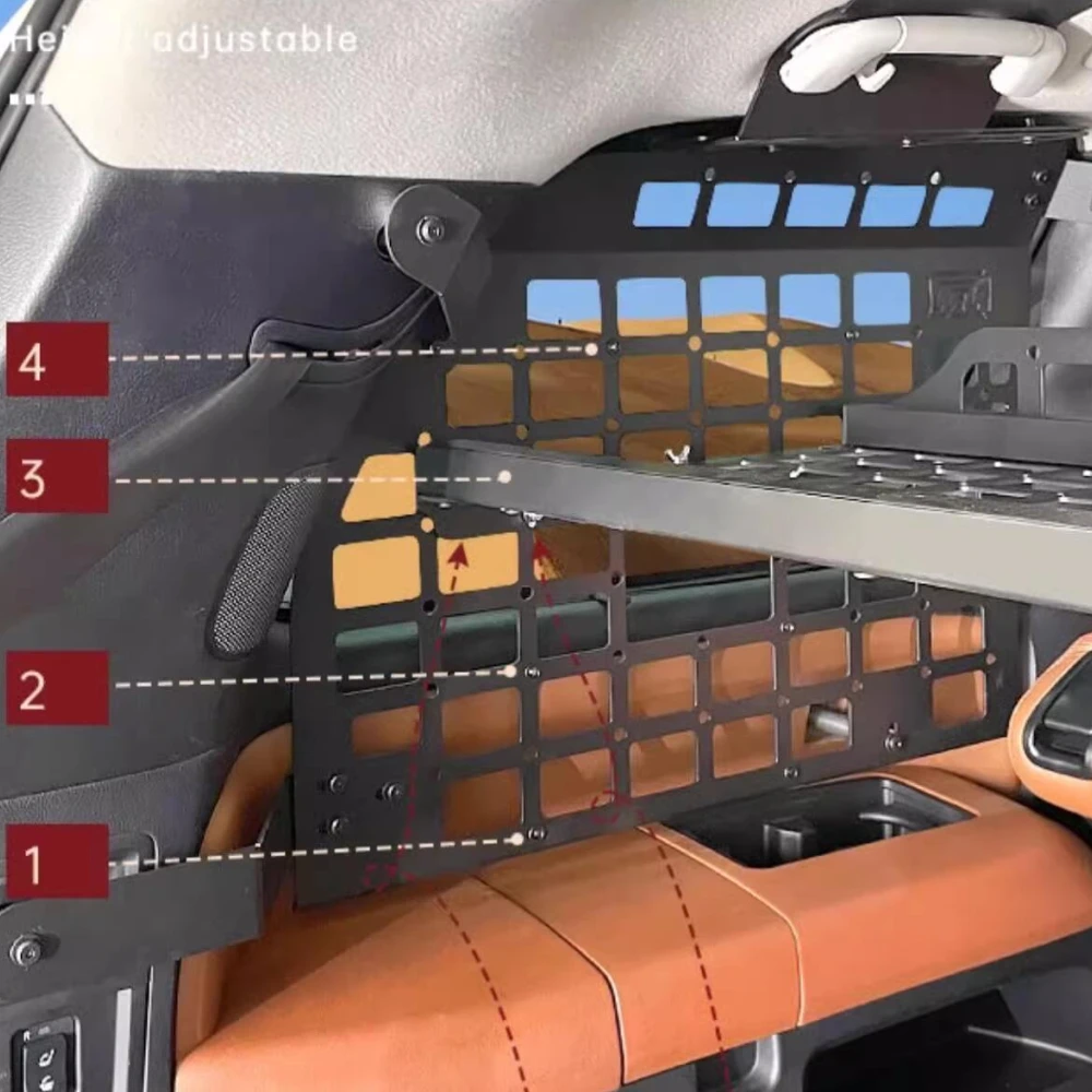 Fit for Toyota Sequoia 2008-2022 Trunk Shelf Molle Panel Modular System Storage Racks Luggage Organizers