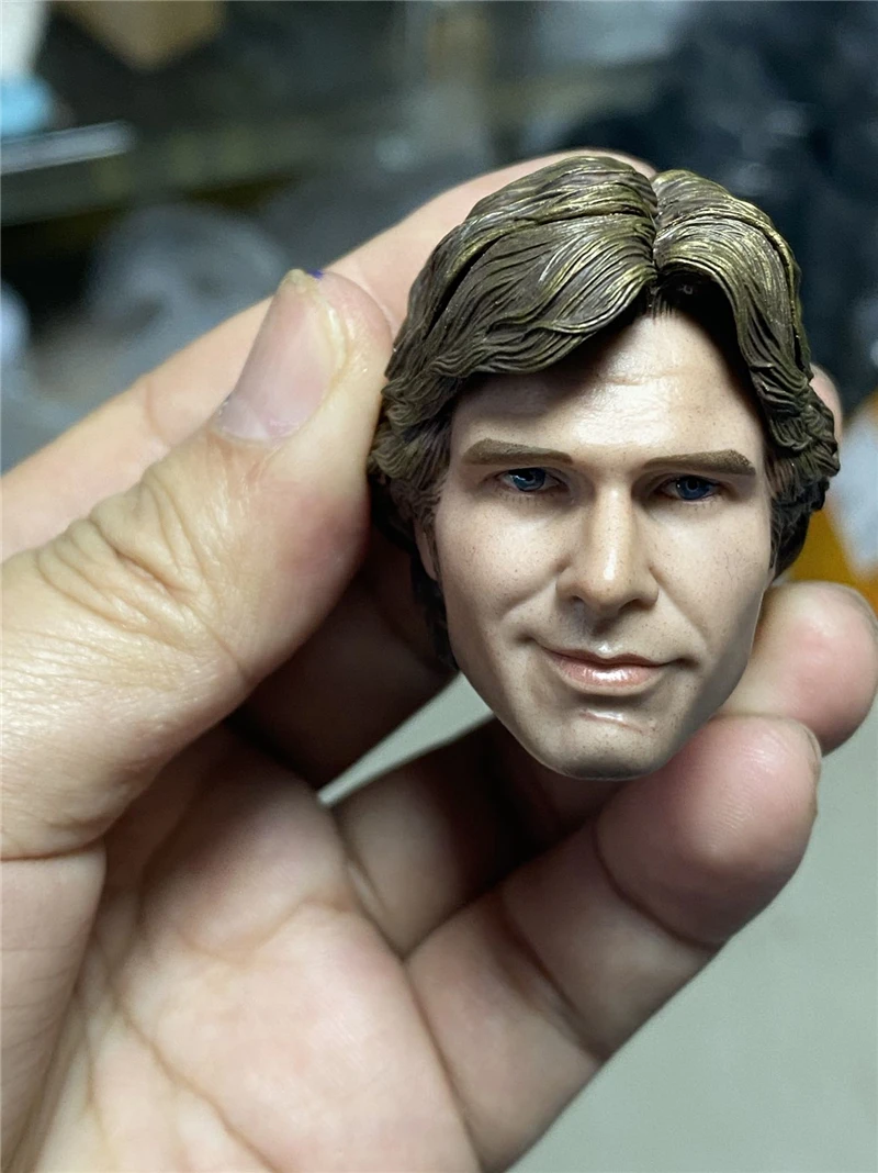 Harrison Ford Hansolo 남성 머리 조각 모델, PVC 금발 머리, 액션 피규어 바디 인형, 1/6 체중계