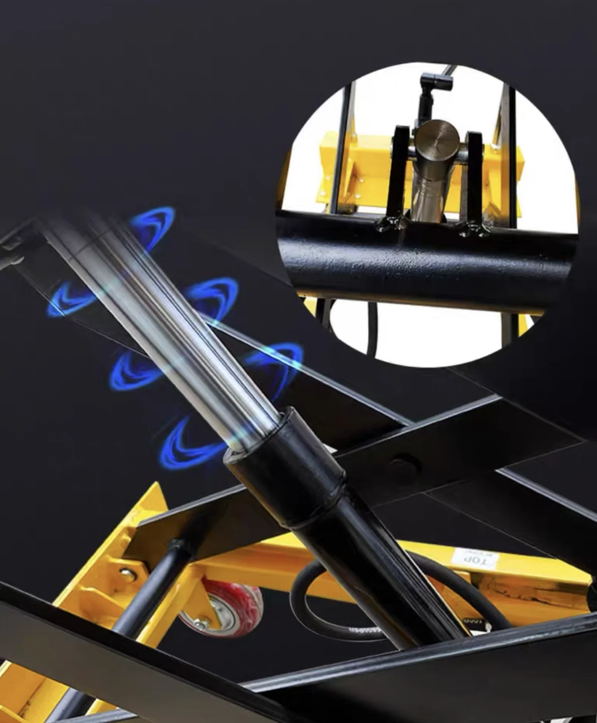 منصة تعمل بالبطارية عربة مقصية متنقلة لطاولة الرفع مقص كهربائي