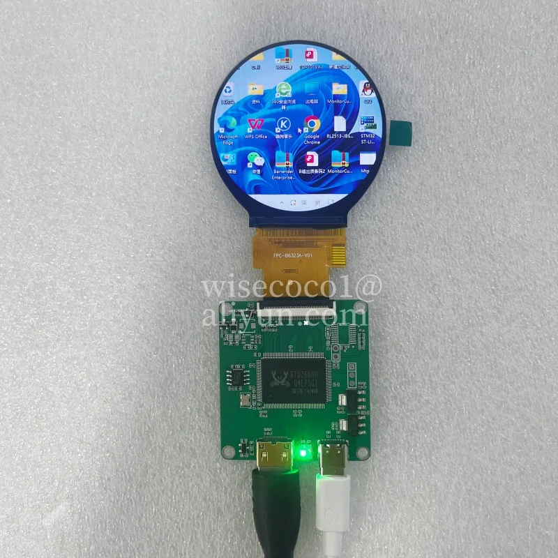 2.1 Inch Round LCD Screen Wisecoco 480x480 Circular Tft Display RGB SPI Interface Driver Board For Smart Home Project ST7701S
