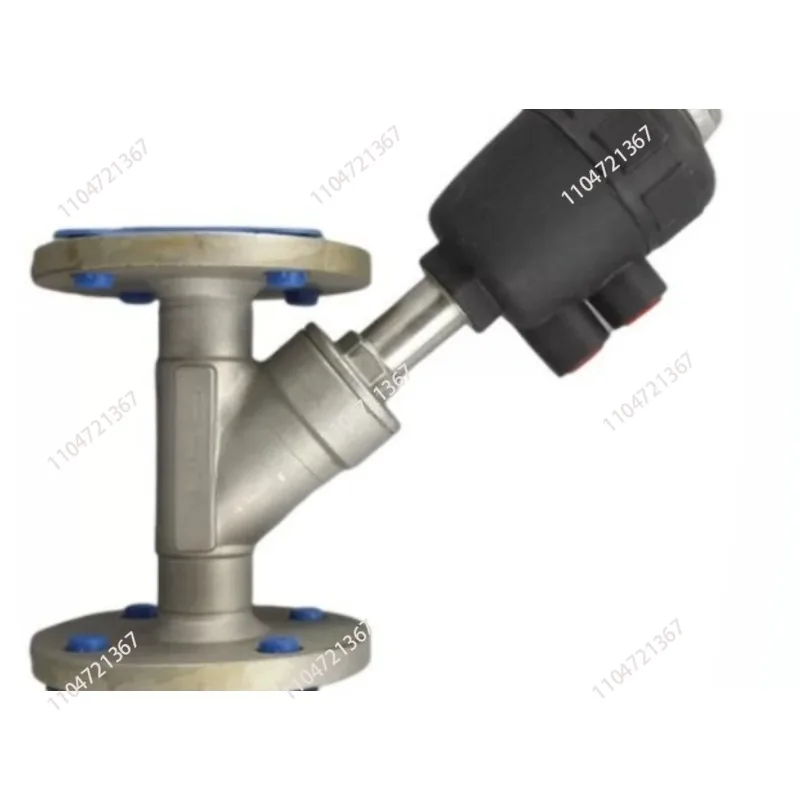 304 stainless steel pneumatic flange angle seat valve steam high temperature resistant valve for DN15 20 25 32 40 50 65 80 1pcs