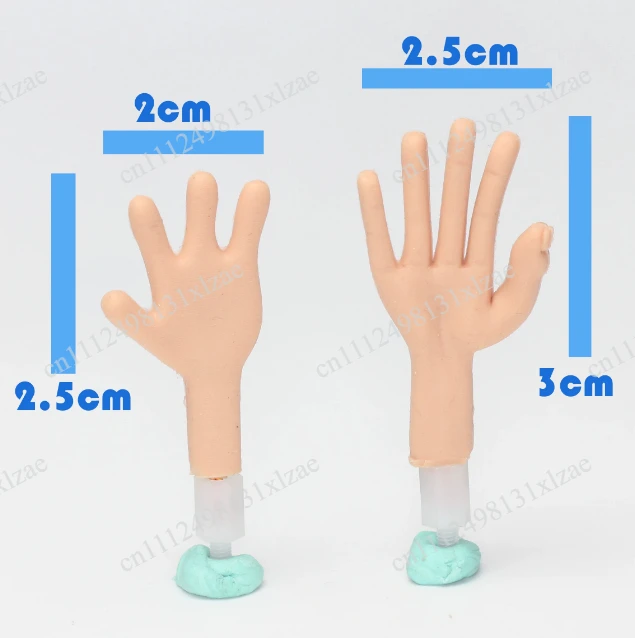 Stop-motion Animation Doll Silicone Hands - Freely Movable Mini Moldable Silicone - Left and Right Hands Pair