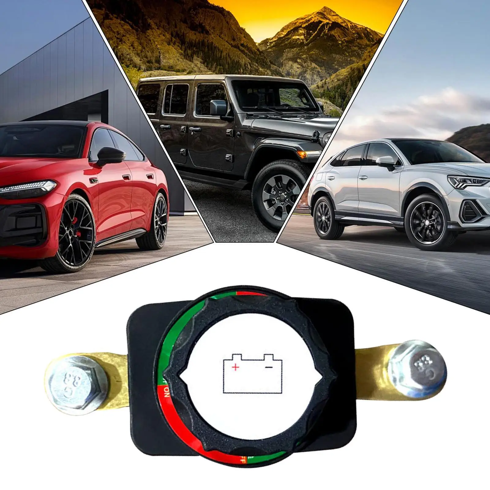 Car Battery Cut Off Copper Anti-Leakage Replacement Parts 12V/24V Battery Disconnect for Sedan SUV Truck Pickup Vehicle RV Boat