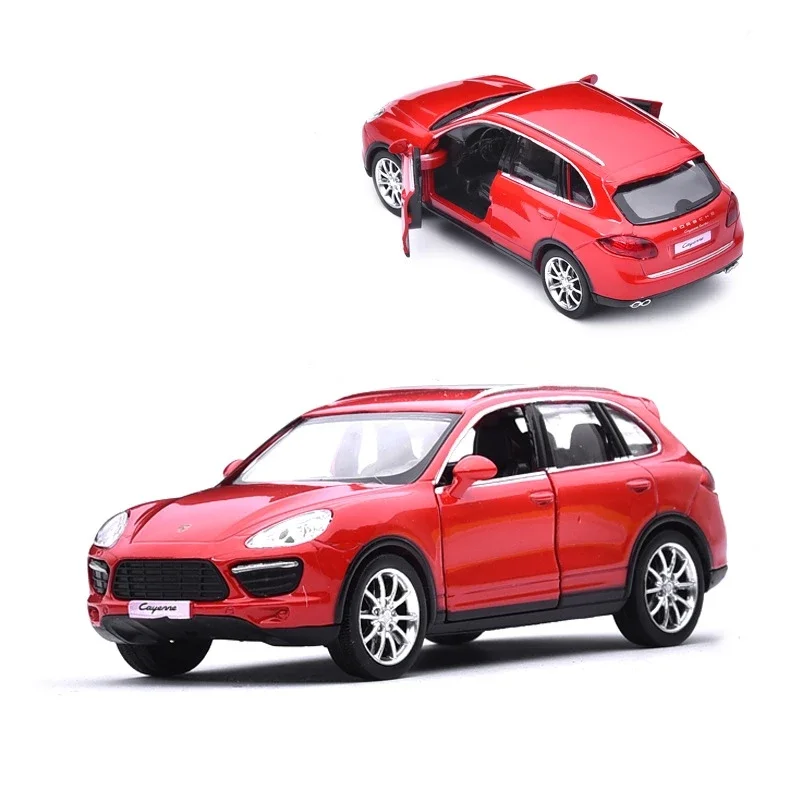 1/36 Porsche Cayenne SUV Toy Car Model For Children 5'' RMZ CiTY Diecast Sport Miniature Pull Back Collection Gift For Kid Boy