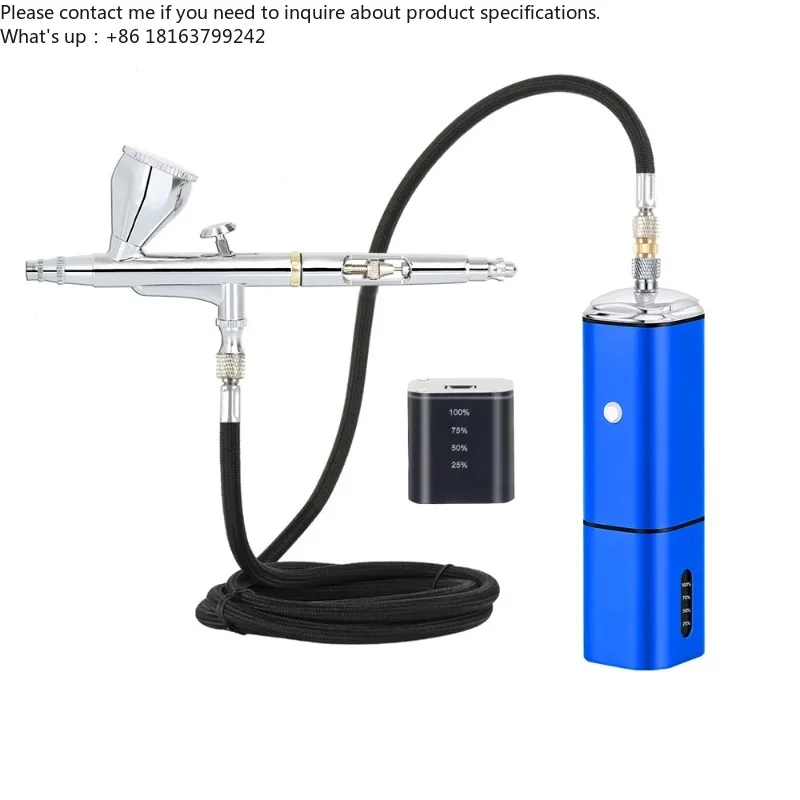 

Protable Rechargeable Cordless Airbrush Mini Compressor Spray Paint Type C USB 0.3mm Needles Replace battery Pneumatic Tool