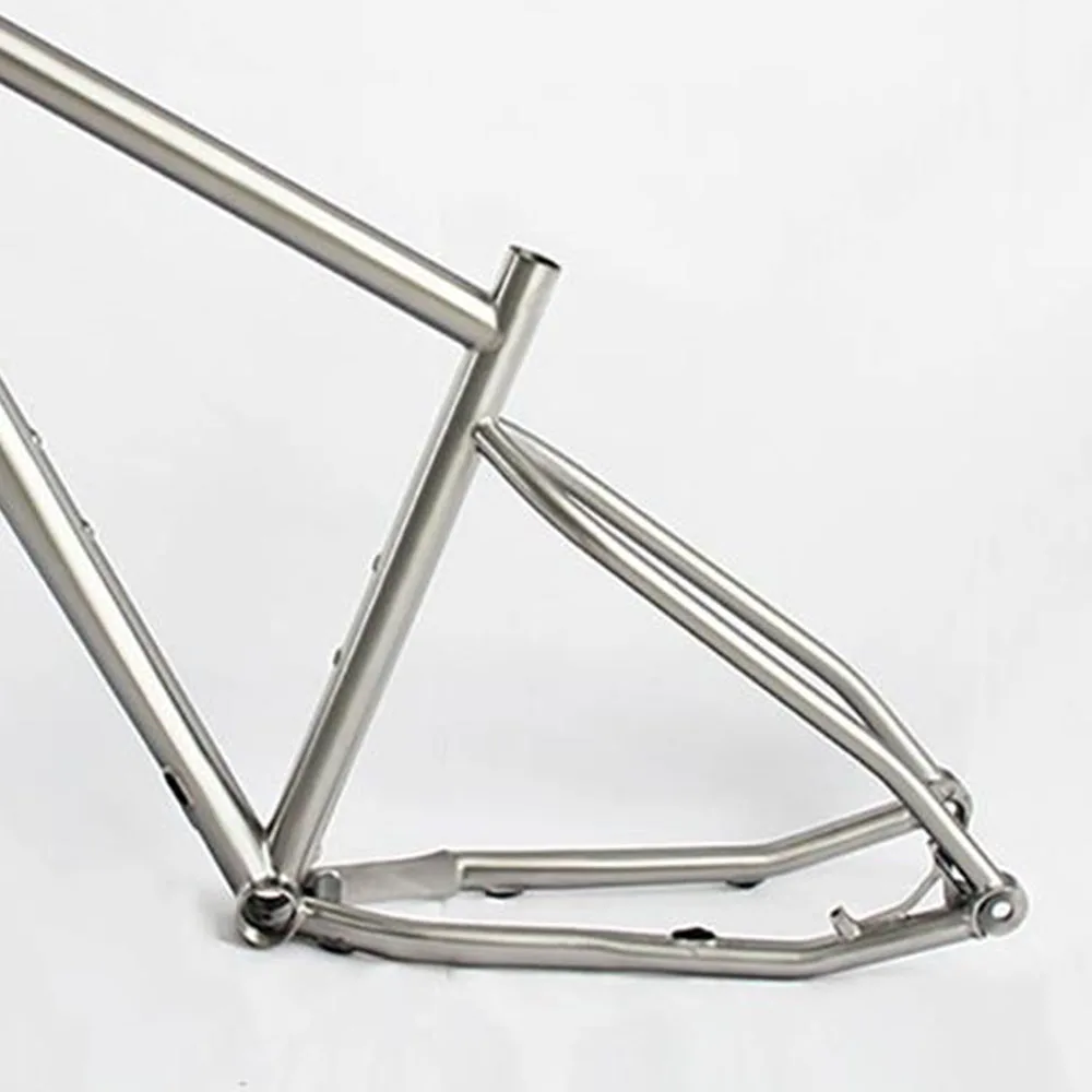 Titanium Alloy Bike Frame for MTB, Off-road Mountain Bicycle Accessories, Bike Customized Available