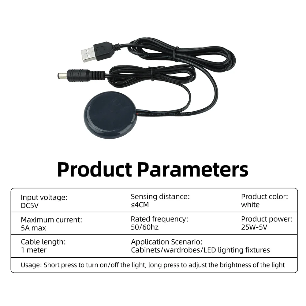 12V/24V Touch-Dimmer-Schalter LED-Treiber Stufenlose Dimmung 60W/120W für LED-Beleuchtung von Schränken und Kleiderschränken - Energieeffizient – Detail 9