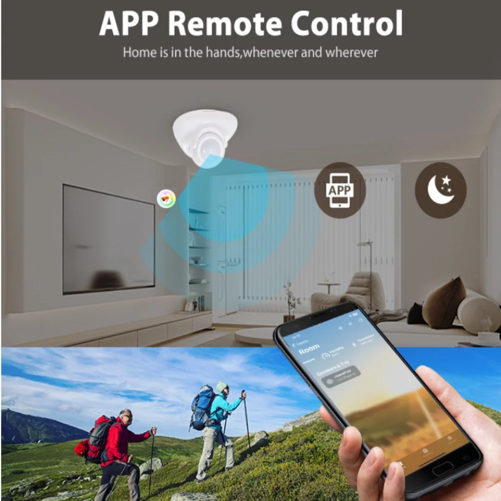 Matter Thread PIR Motion Sensor 110 Degree 6 M Type C USB AA Power Smart App Control Alerts For Home Alexas Assistants Tuyas