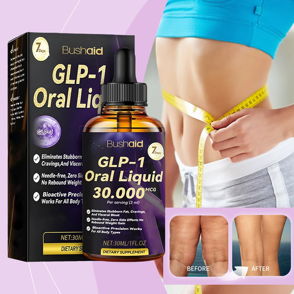 

30ml GLP-1 Oral Liquid GLP 1 Peptide Complex Serum Weight Loss Supplements Natural Advanced Body Care Liquids Drops For Women