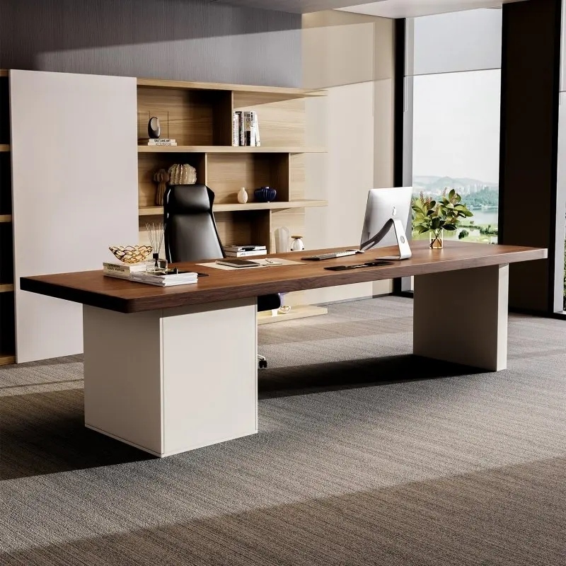 

Computer Reception Office Desk Executive Minimalist Storage Office Desk Wooden Aesthetic Escritorio Oficina Lounge Furniture