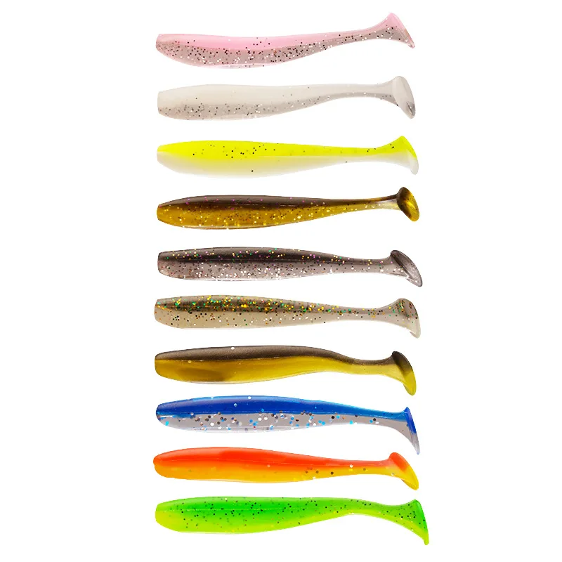 High Action T Tail Soft Worm Lure 6cm 8cm 9cm 12cm Two Tone Bionic Artificial Fishing Bait Freshwater Saltwater Fishing Tackle - zdjęcie 1