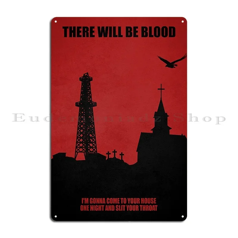 Funny Gifts For Retro There Will Be Blood Movie Poster Metal Sign Poster Pub Club Cave Iron Cinema Tin Sign Poster