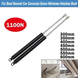 1100N 2pcs 300-600mm Car Gas Struts Bonnet Hood Trunk Tailgate Shock Lift Strut Support Bar Gas Spring Bus Bed Truck Boat Window