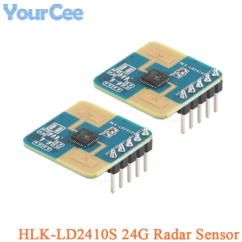 5pcs/1pc LD2410S 24G Human Presence Sensing Radar Sensor Module HLK-LD2410S Low Power LD2410 Detection Distance 8M 3.3V 0.1mA