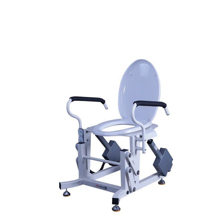 AIROW Bath Tub Swivel Sliding Chair Commode Chair Raised Toilet Seat Shower Chair With Backrest & Armrest