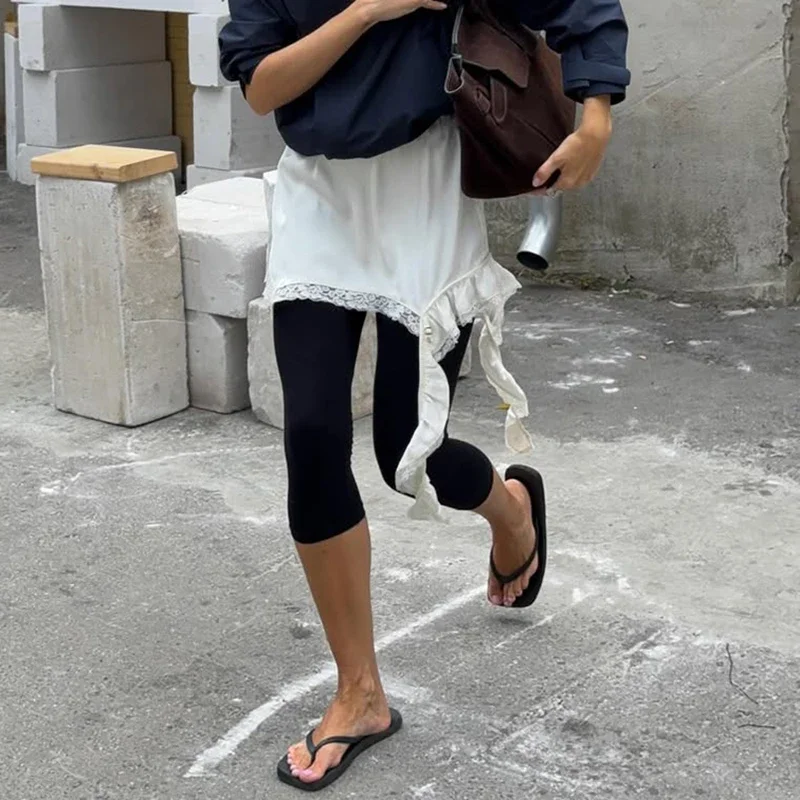 

Lace Irregular Skirt Women's Fashion Casual Ribbon Splice Mini Skirt High Waist Hot Girl Club Party Skirt 2025 Commuting