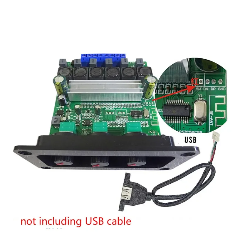 SOTAMIA TPA3116D2 Bluetooth 5.0 Subwoofer Stereo Amplifier 50Wx2+100W 2.1 Amp DIY Smart Home Power Amplifier Audio Board