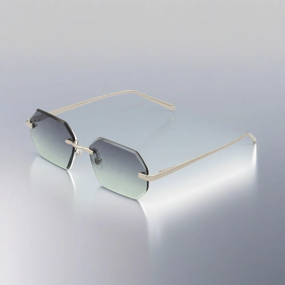 شخصية متعدد الألوان نظارات شمسية العناية بالرؤية خمر بدون إطار النظارات الشمسية أزياء خفيفة الوزن الرجال UV400 نظارات التصوير الفوتوغرافي