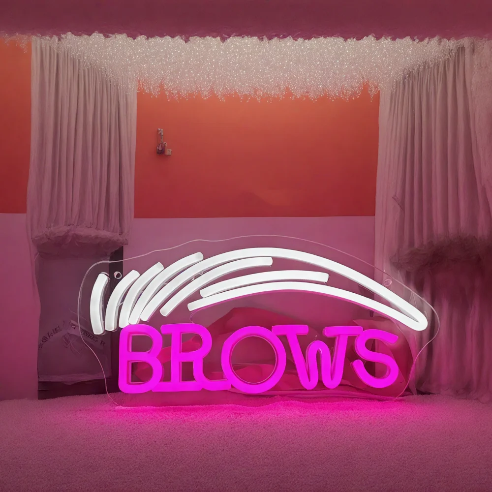 But First Brow's Neon Sign Led Wall Beauty Room Decor Neon Light USB Beauty Solon Lash Brow's Room Decoration LED Business Signs