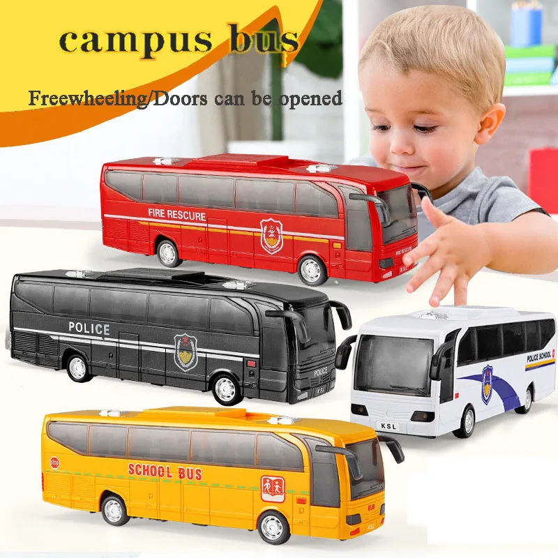 Alloy Car Bus Model Diecast Double-Decker Pull Back Vehicle Zabawka dla dzieci Autobus Zabawka dla chłopców Dziewczynki Prezenty urodzinowe