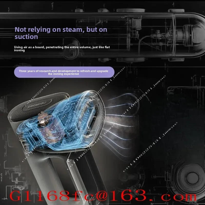 Handheld Vacuum Steamer  Steam Iron with Powerful Suction for Fast Wrinkle Removal