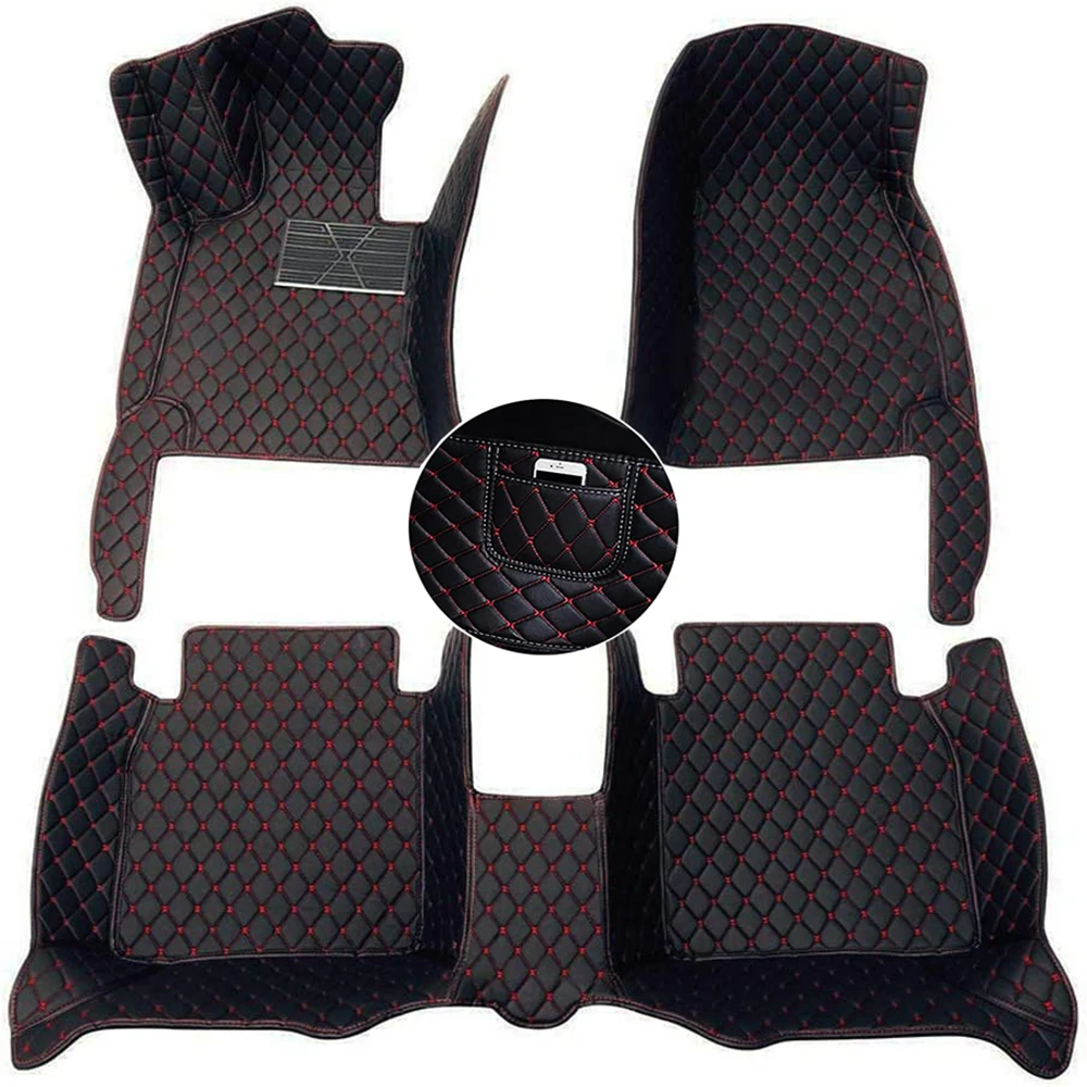 For VW CC Arteon Auto Leather Waterproof Custom Car Floor Mats Carpets Foot Coche Accessorie Floor Liner