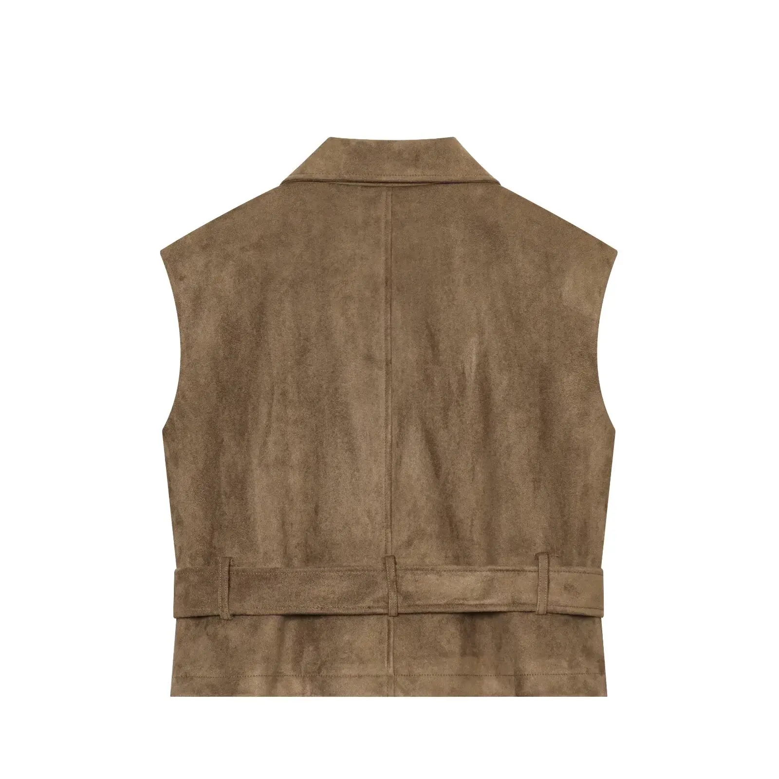 Tailliertes Kurzes Modisches Weste 2026 Klassischer Stil Damen Doppelreihige Vintage-Gilet Street Casual Büro-Weste – Detail 4