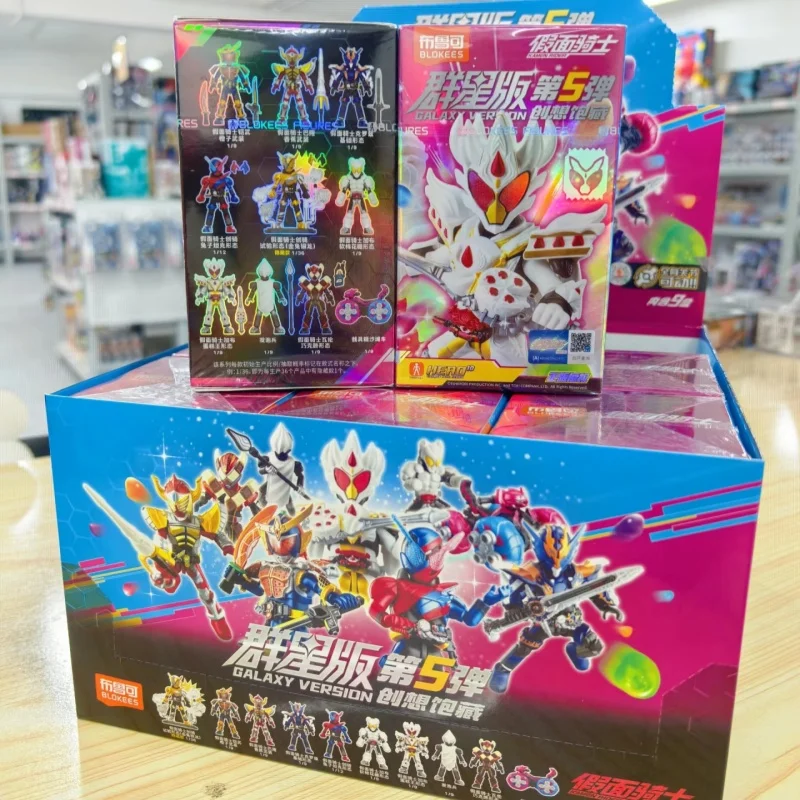Blokees figura de ação mascarado piloto estrela edição 5a geração design original caixa cega brinquedo masculino autêntico colecionável