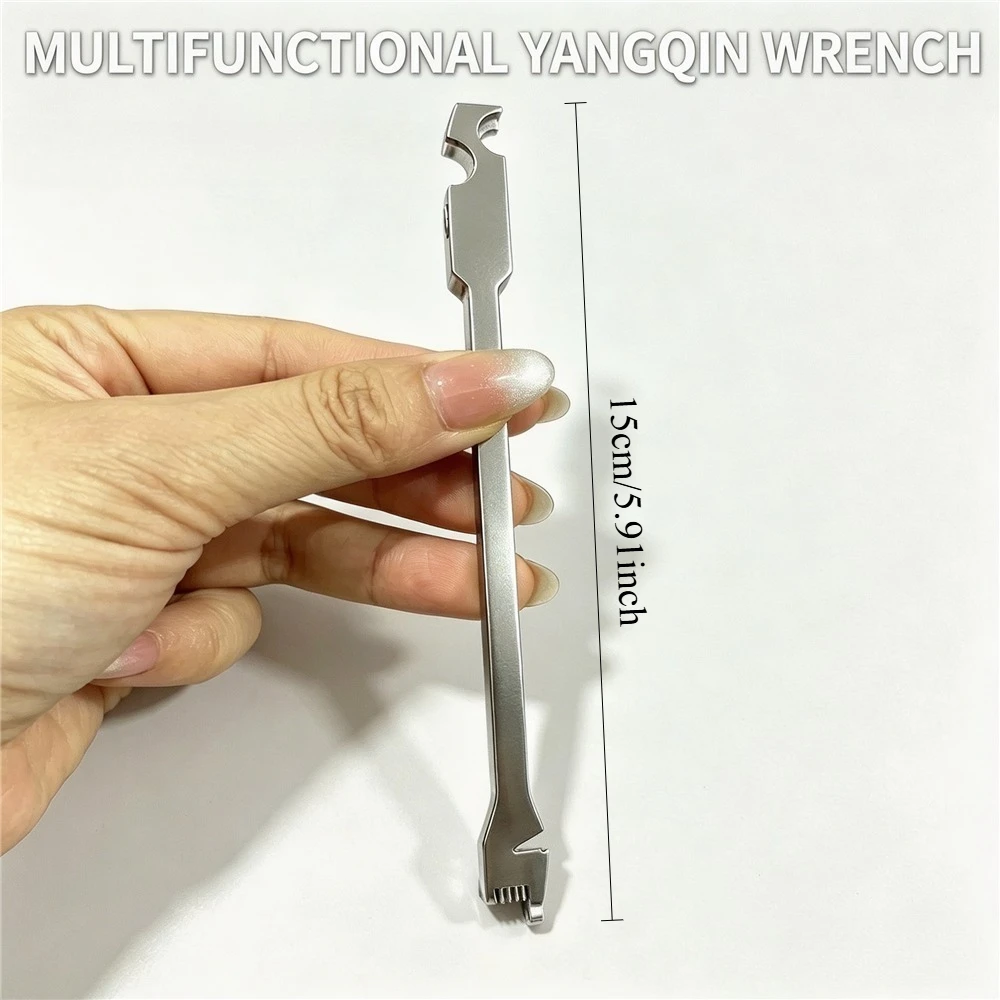 Picture 4: Multi-functional Yangqin Tuning Wrench, Compact String Adjustment Tool For Roller Tuning, String Lifting And Rust Removal