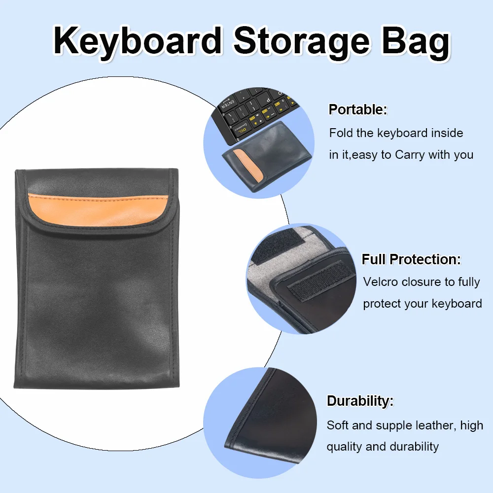 

Rechargeable Foldable Keyboard Compact Foldable Wireless Keyboard for iOS/Windows/Android Slim Portable Bluetooth Keyboard