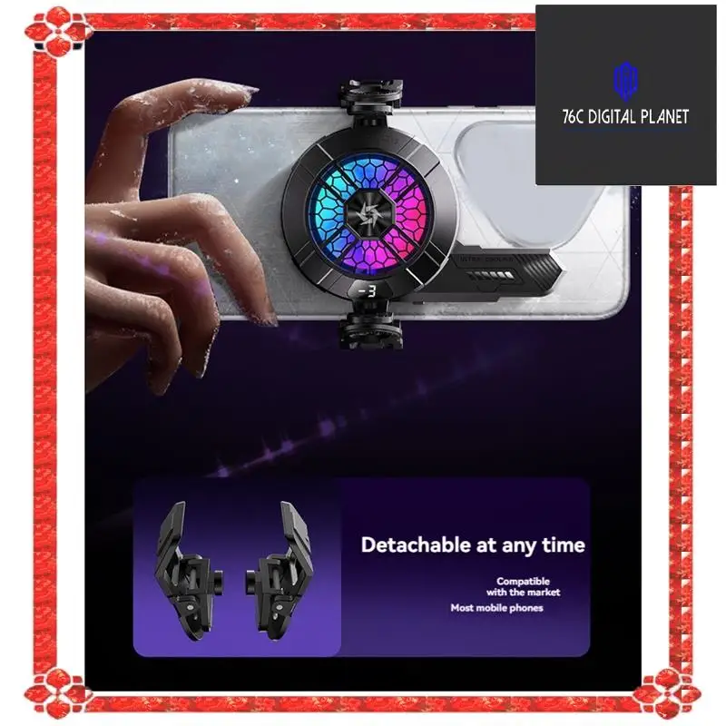 24-uurs levering SL33 mobiele telefoon koelventilator, halfgeleider magnetisch / achterclip game cool koellichaam voor IOS en Android