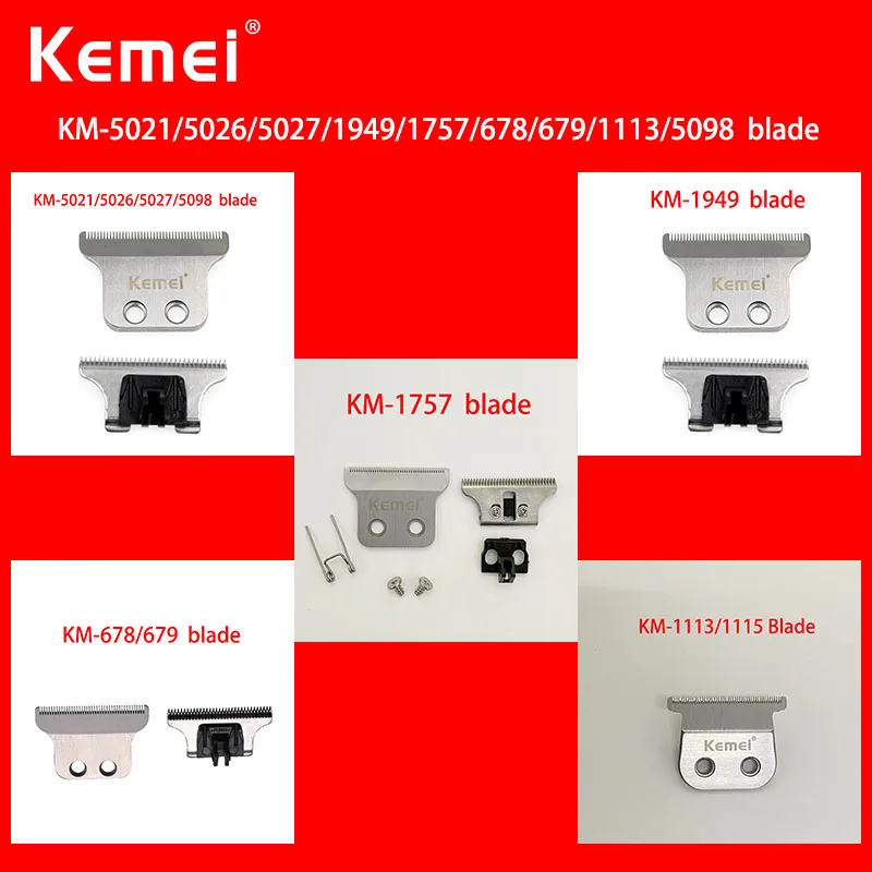 Kemei Hair Clipper Head Spare Parts For KM-5021/5026/5027/1949/1948/1757/929/678/679/1113/1115 Hair Trimmer Blade Accessory