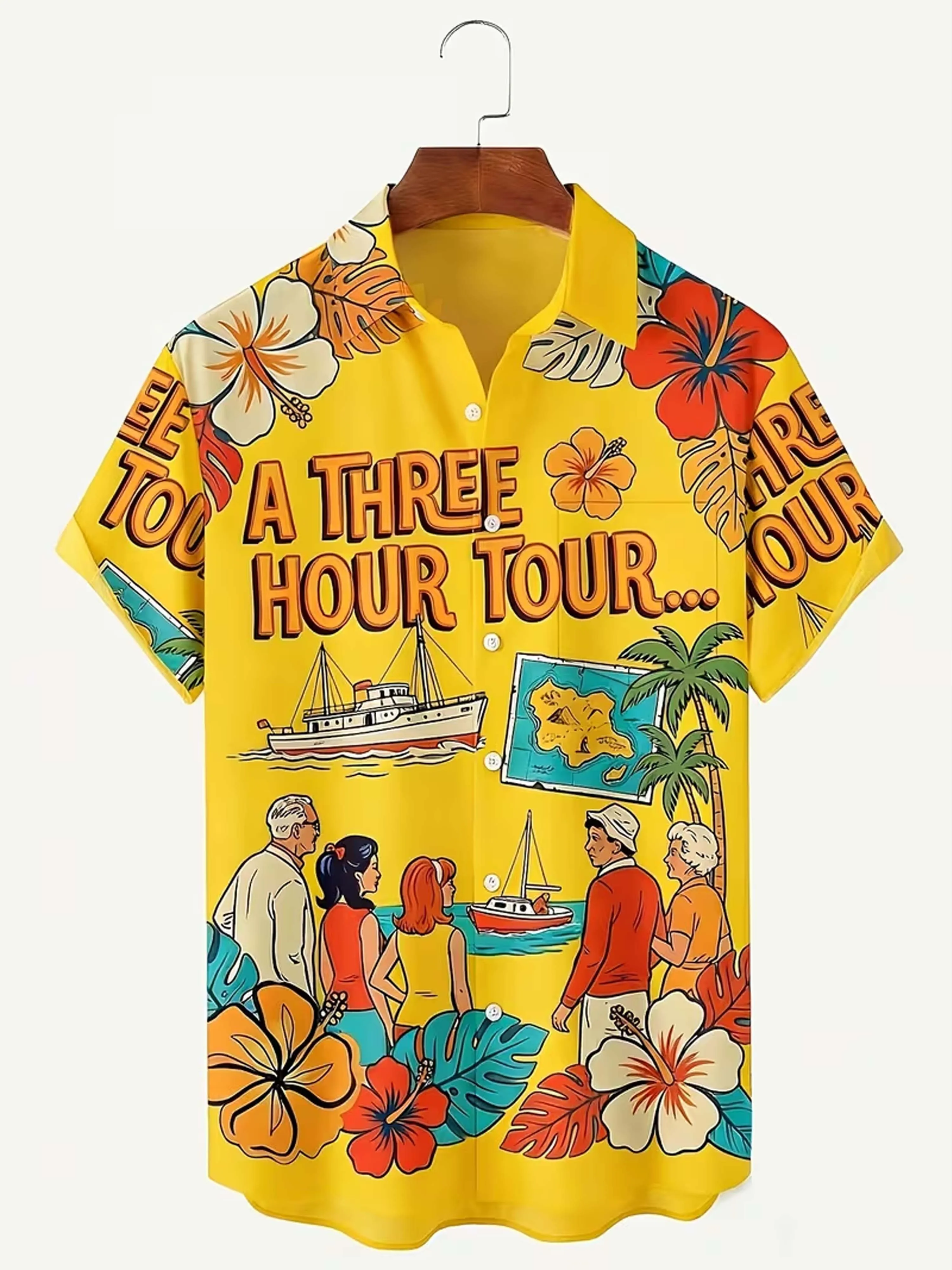 Men'S Hawaiian Ocean Beach Style 3D Printed Short Sleeve Lapel Casual Button- Shirt Summer Beach Vacation Shirt for Men