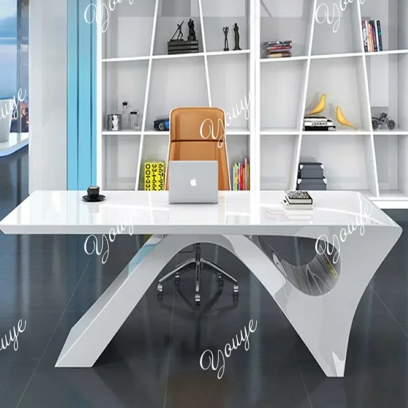 P A63 White Gaming Office Desk Large Household Luxury Laptop Computer Office Desk Corner Executive Writing Mesa Ordenador Furnit