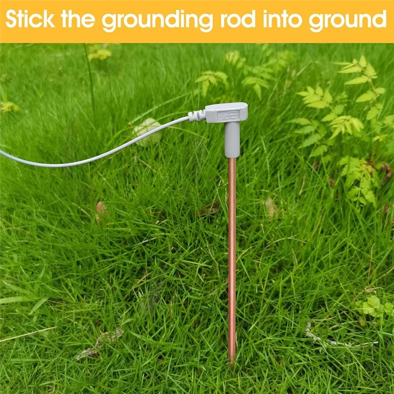 Tige de terre en cuivre frais avec Kit de tige de terre femelle de 40 pieds, adaptée aux produits de connexion au sol, avec tapis de mise à la terre
