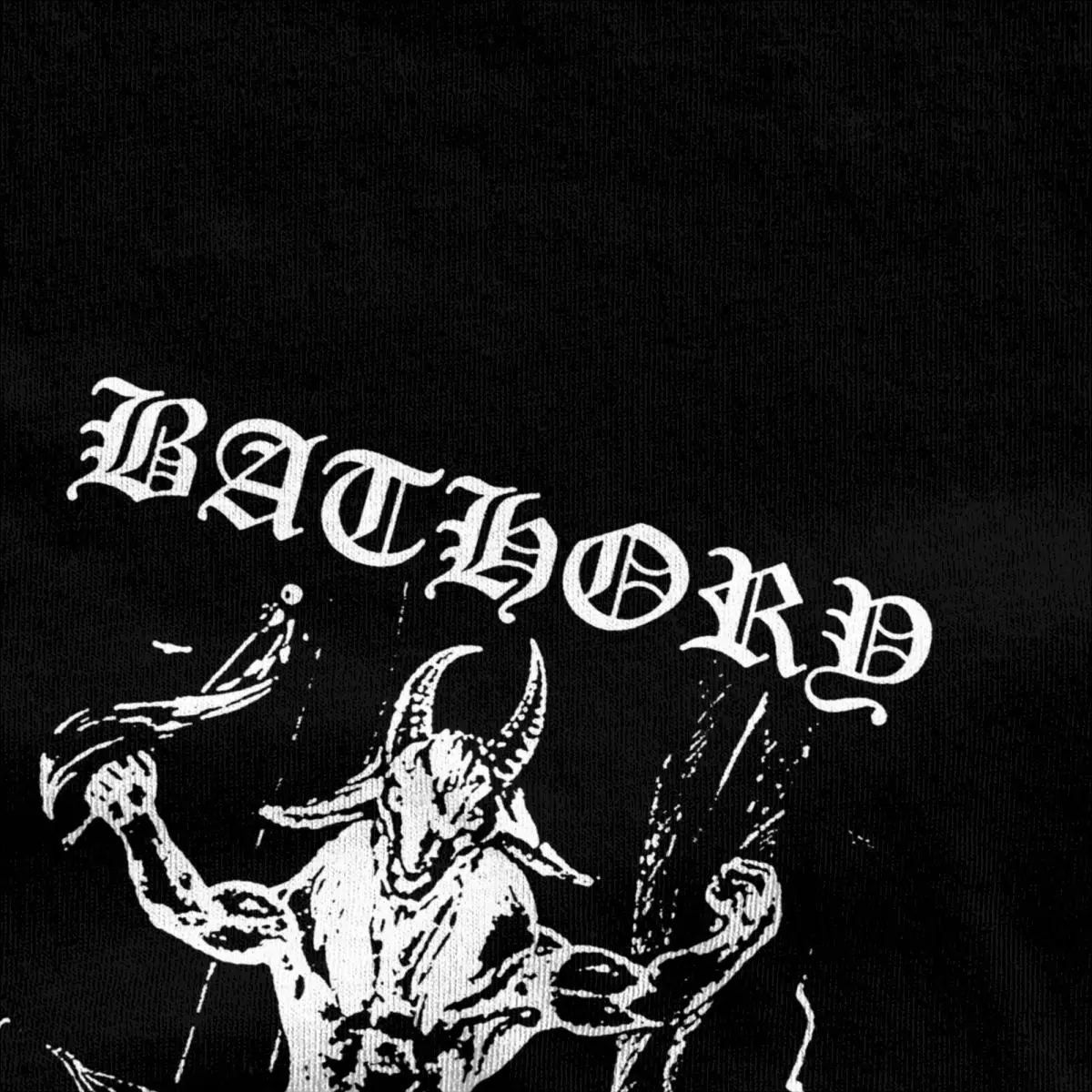 Bathory Black Metal Band Shirt Merch Men Women\'s Pure Cotton O Collar Under The Sign of the Black Mark Tees Short Sleeve Clothes