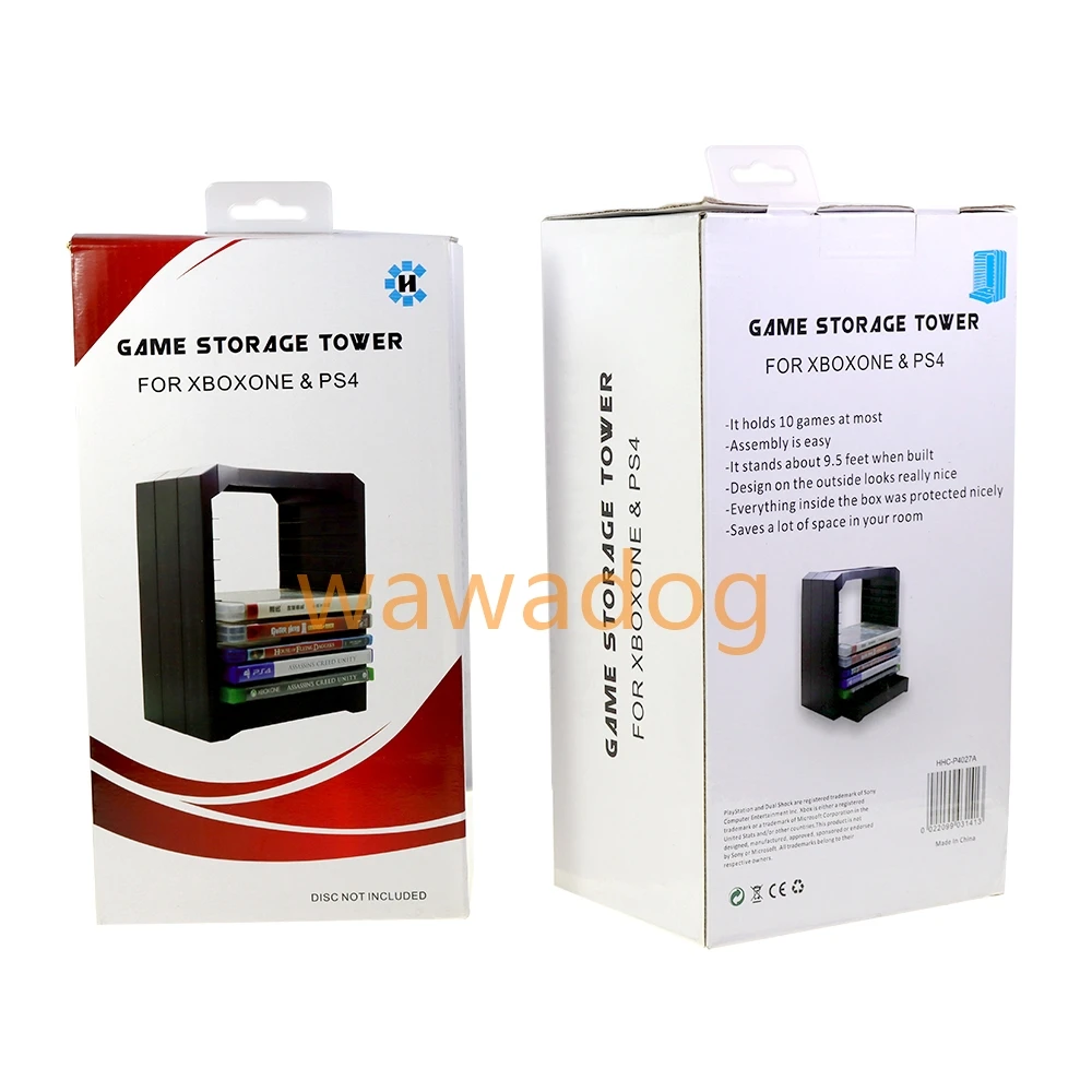 1pc/set Host Disc Storage Box Holder Game Disk Tower Vertical Stand Game CD Holder For PS4 XboxOne