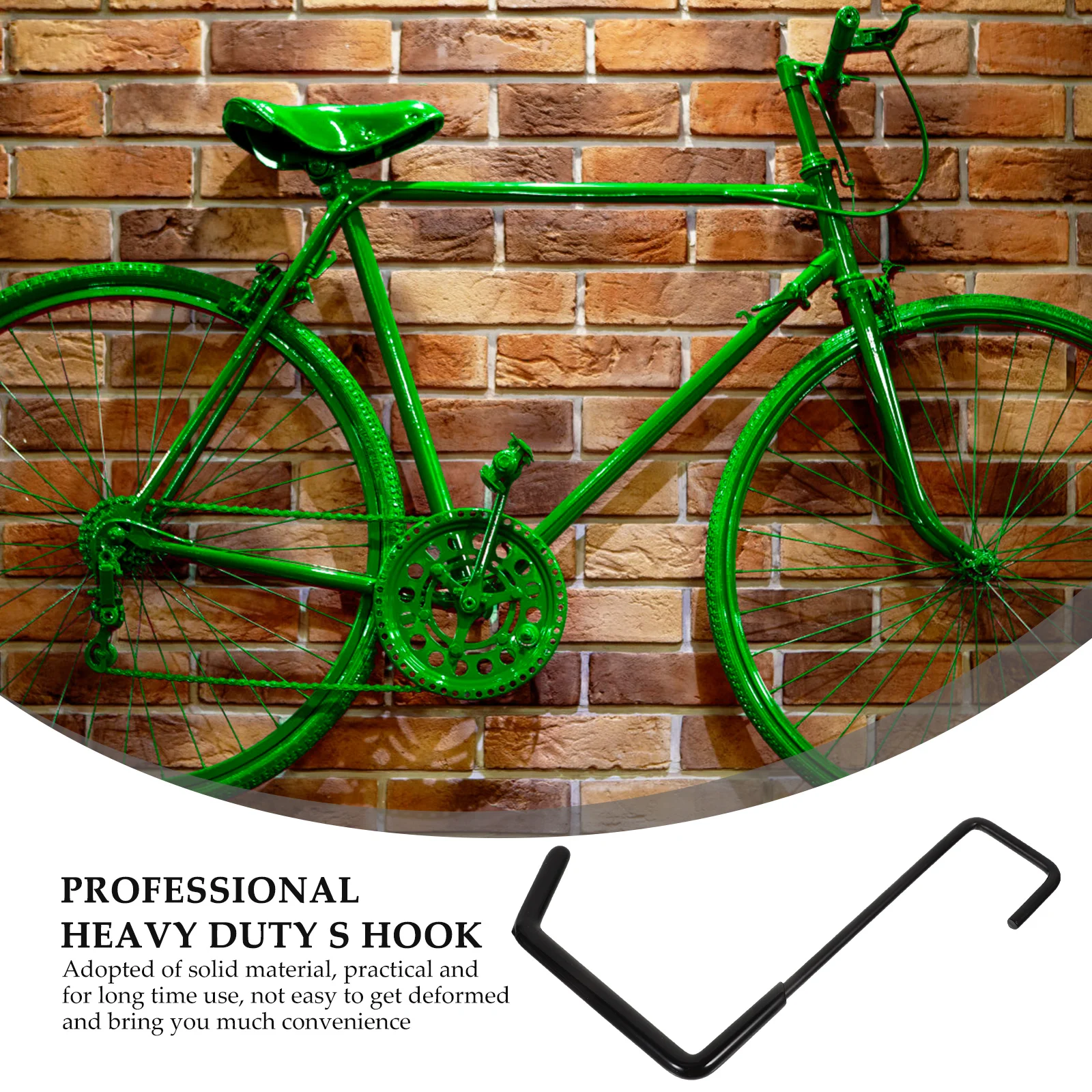 

S Type Hooks Heavy Duty Large Size Black Galvanized Steel Wall Mounted Storage Suitable for Ladder Bike Hanger Garage Workshop