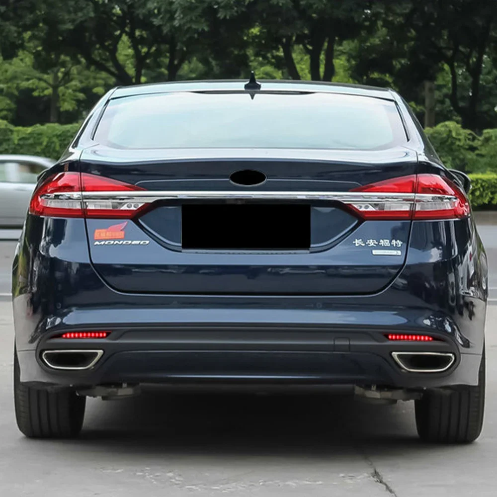 Nice 1 Pair LED Reflector For Ford Mondeo Fusion 2013 2014 2015 2016 2017 2018 Bumper Light Rear Fog Lamp Brake Light