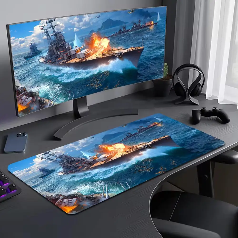 

World of Warship Mouse Pad Large Computer Mouse Pad Office Accessories XXL Pc Gamer Non-slip Deskmat Mousepad Keyboard Rubber