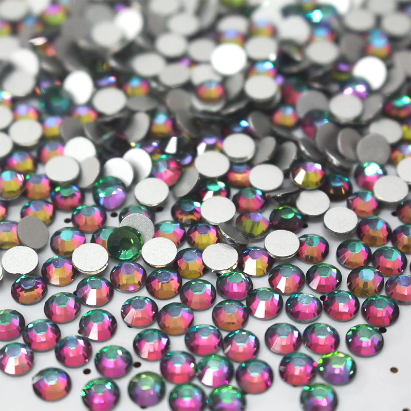 Quality Green Volcano ss40-8mm ss50-10mm Non hotfix rhinestone color Flat Back rhinestone facets crystal ab nail art or wedding