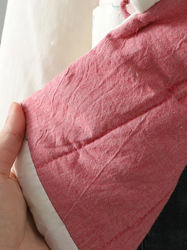 Authentic New Chinese Sle Cotton Linen Embroidered Jaet Loose Stand Collar Tang Costume National Sle Women's Coat