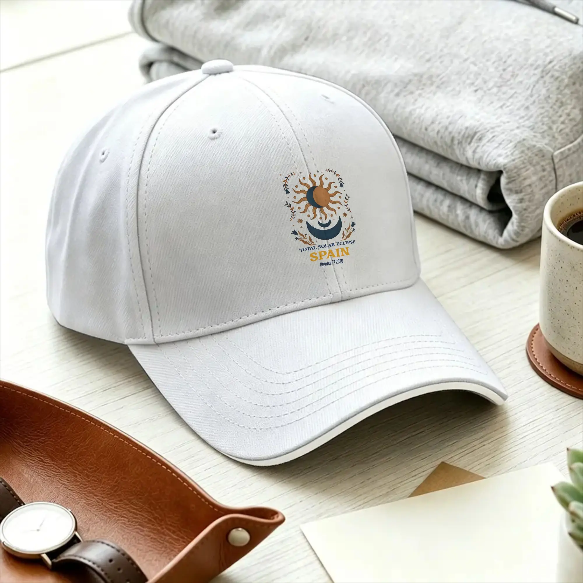 SpainTotal Solar Eclipse 2026 Casual Baseball Cap Spring Trucker Hat Dropshipping Fishing Hats Female Male Fashion Baseball Caps