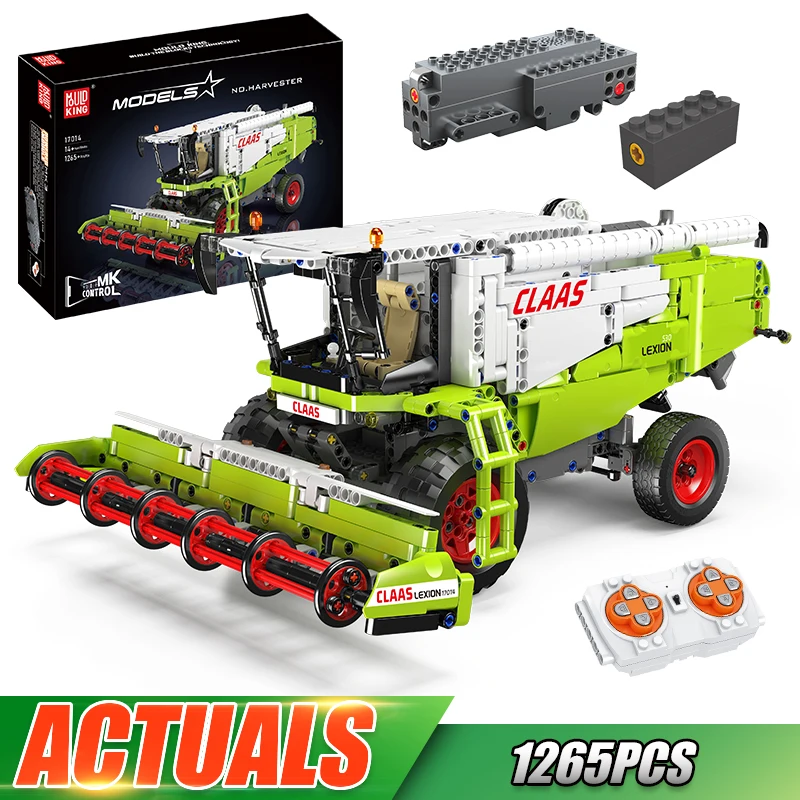 Mould King 17014 Technical Truck Toys The APP&RC Control Harvester Model Assembly Engineering Buiding Block Kids Christmas Gift