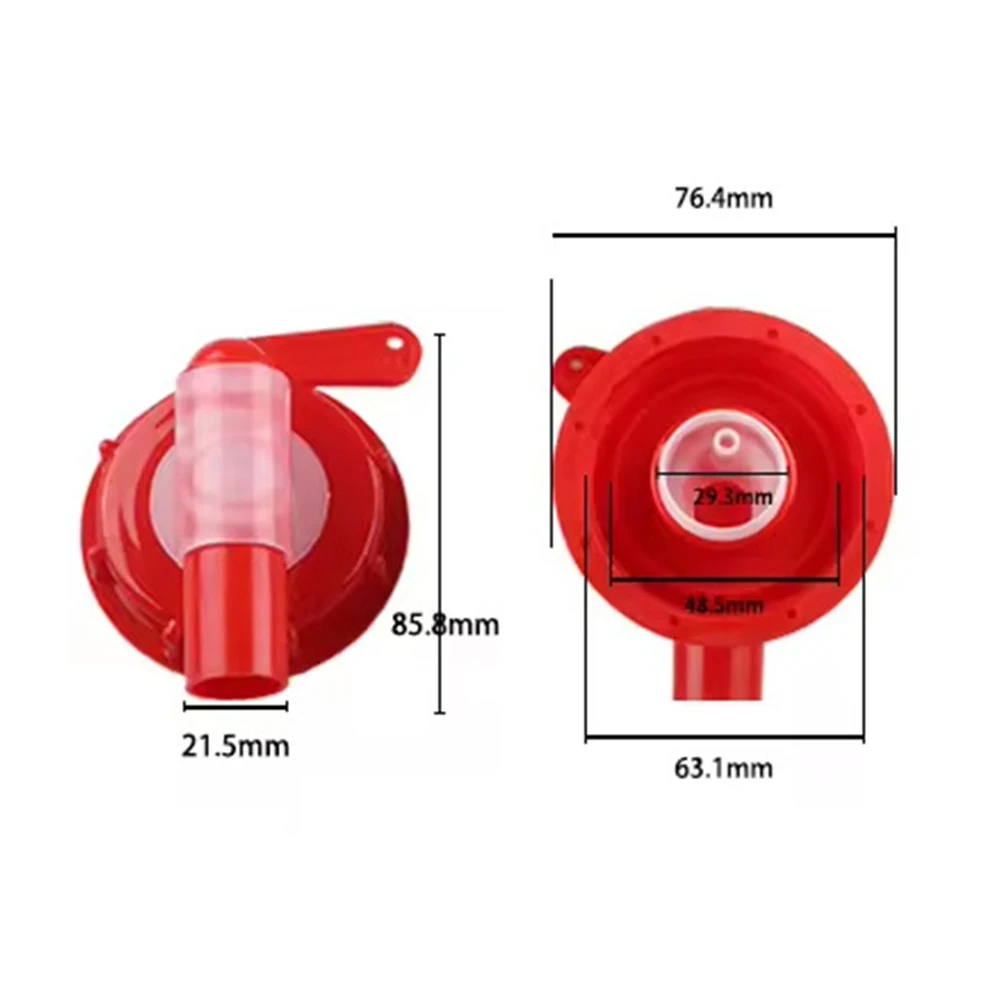 1/2pc Flow Dispenser Tap Cap Spigot Faucet Spout 62mm Thread Outlet Tap For Water And Other In Home & Industries