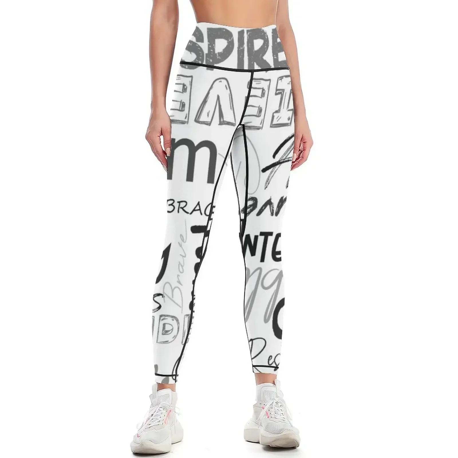 

Motivational words Leggings Training pants for fitness leggins push up woman gym wear Womens Leggings